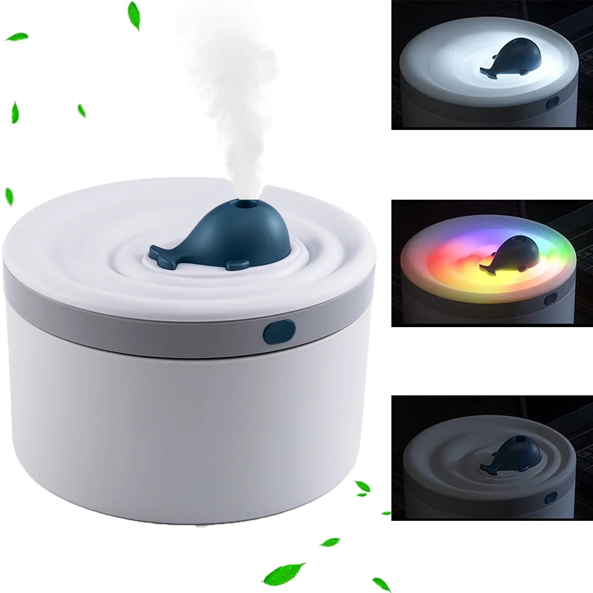 Cool Mist Humidifier,1.5L Humidifier for Room, Air Humidifier for Baby Nursery,Auto Shut-Off, Night Light,White